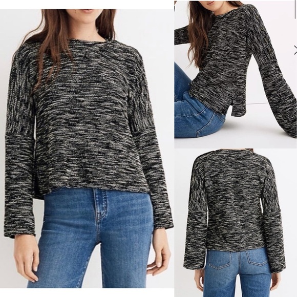Madewell Sweaters - Madewell Button-Shoulder Wide-Sleeve Sweater